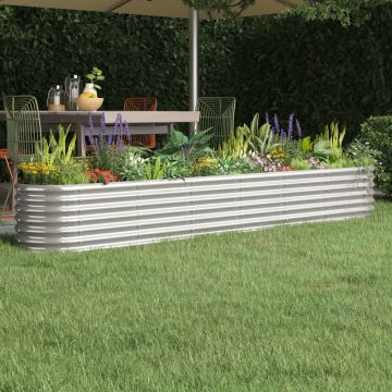 Letto Giardino Acciaio Zincato 260x40x36cm Argento