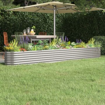 Letto Giardino Acciaio Zincato 332x40x36cm Argento