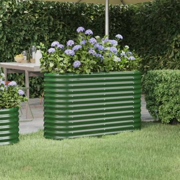 Letto Giardino Acciaio Zincato 114x40x68 cm Verde