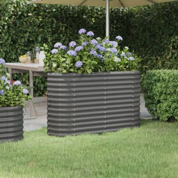 Letto Giardino Acciaio Zincato 114x40x68 cm Grigio