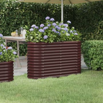 Letto Giardino Acciaio Zincato 114x40x68cm Marrone