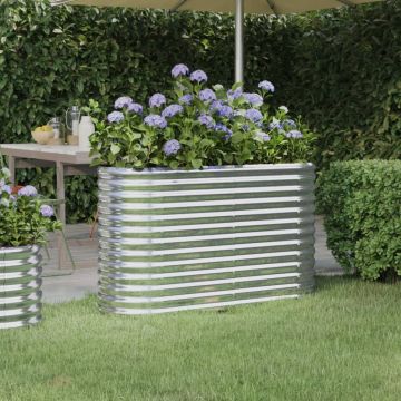 Letto Giardino Acciaio Zincato 114x40x68cm Argento