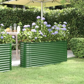 Letto Giardino Acciaio Zincato 152x40x68 cm Verde