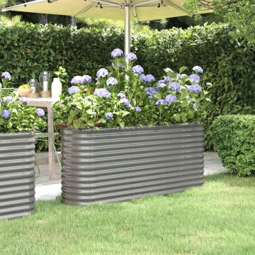 Letto Giardino Acciaio Zincato 152x40x68 cm Grigio