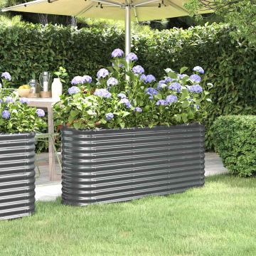 Letto da Giardino in Acciaio Zincato 152x40x68 cm Antracite