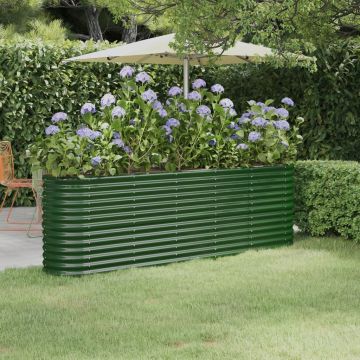 Letto Giardino Acciaio Zincato 224x40x68 cm Verde