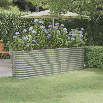 Letto Giardino Acciaio Zincato 224x40x68cm Argento