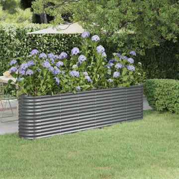 Letto da Giardino in Acciaio Zincato 260x40x68 cm Antracite
