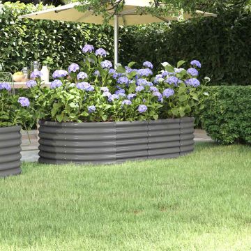 Letto Giardino Acciaio Zincato 152x80x36 cm Grigio