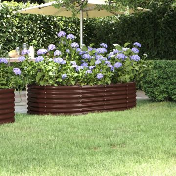 Letto Giardino Acciaio Zincato 152x80x36cm Marrone