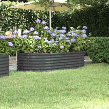 Letto da Giardino in Acciaio Zincato 152x80x36 cm Antracite
