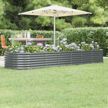 Letto da Giardino in Acciaio Zincato 296x80x36 cm Antracite