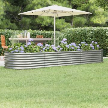 Letto Giardino Acciaio Zincato 296x80x36cm Argento