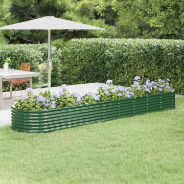 Letto Giardino Acciaio Zincato 368x80x36 cm Verde