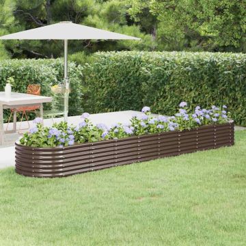 Letto Giardino Acciaio Zincato 368x80x36cm Marrone
