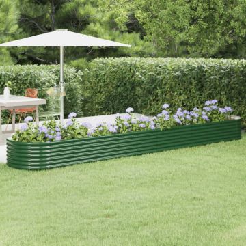 Letto Giardino Acciaio Zincato 440x80x36 cm Verde
