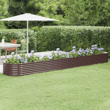 Letto Giardino Acciaio Zincato 440x80x36cm Marrone