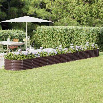 Letto Giardino Acciaio Zincato 512x80x36cm Marrone