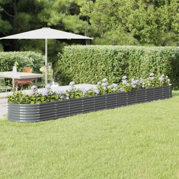 Letto da Giardino in Acciaio Zincato 512x80x36 cm Antracite