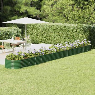 Letto Giardino Acciaio Zincato 620x80x36 cm Verde