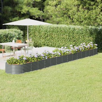 Letto Giardino Acciaio Zincato 620x80x36 cm Grigio