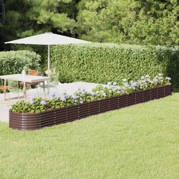 Letto Giardino Acciaio Zincato 620x80x36cm Marrone