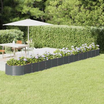 Letto da Giardino in Acciaio Zincato 620x80x36 cm Antracite