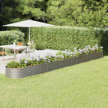 Letto Giardino Acciaio Zincato 620x80x36cm Argento