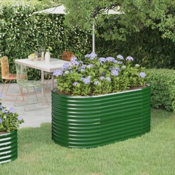 Letto Giardino Acciaio Zincato 152x80x68 cm Verde