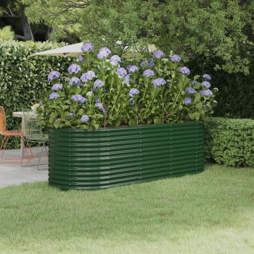 Letto Giardino Acciaio Zincato 224x80x68 cm Verde