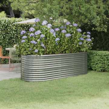 Letto Giardino Acciaio Zincato 224x80x68cm Argento