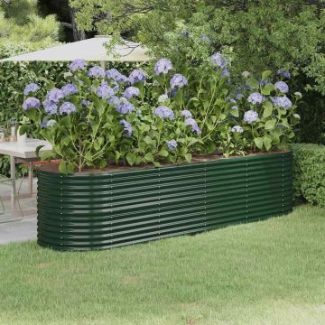 Letto Giardino Acciaio Zincato 296x80x68 cm Verde