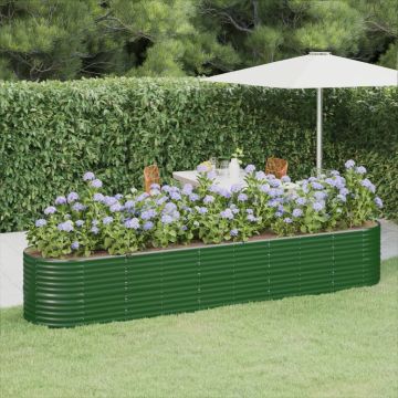 Letto Giardino Acciaio Zincato 368x80x68 cm Verde