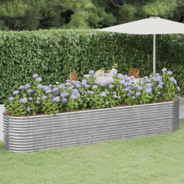 Letto Giardino Acciaio Zincato 368x80x68cm Argento