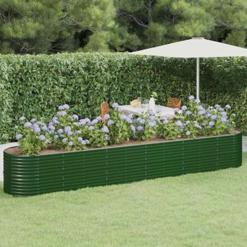 Letto Giardino Acciaio Zincato 440x80x68 cm Verde