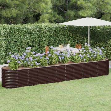 Letto Giardino Acciaio Zincato 440x80x68cm Marrone