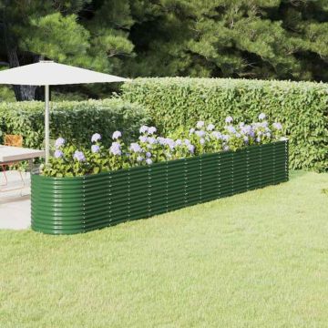 Letto Giardino Acciaio Verniciato a Polvere 512x80x68 cm Verde