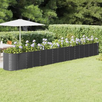 Letto da Giardino in Acciaio a Polvere 620x80x68 cm Antracite