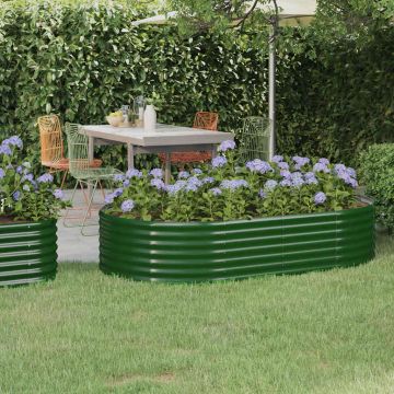Letto Giardino Acciaio Zincato 175x100x36 cm Verde