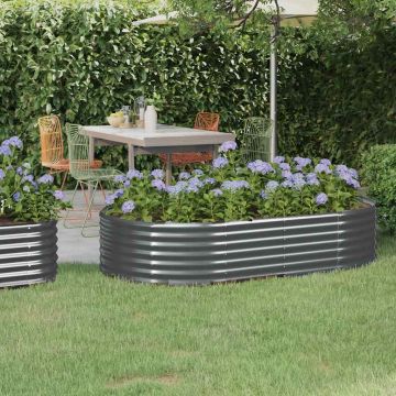 Letto da Giardino in Acciaio Zincato 175x100x36 cm Antracite