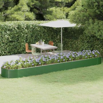Letto Giardino Acciaio Zincato 507x100x36 cm Verde