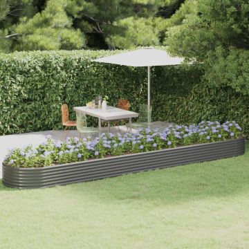 Letto Giardino Acciaio Zincato 507x100x36cm Grigio