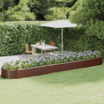 Letto Giardino Acciaio Zincato 507x100x36 cm Marrone