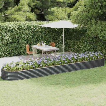 Letto da Giardino in Acciaio Zincato 507x100x36 cm Antracite