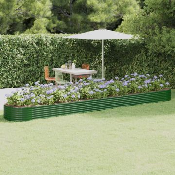 Letto Giardino Acciaio Zincato 544x100x36 cm Verde