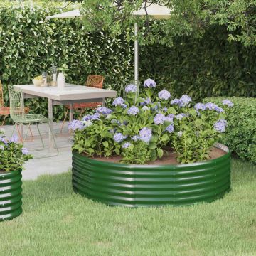 Letto Giardino Acciaio Zincato 140x140x36 cm Verde