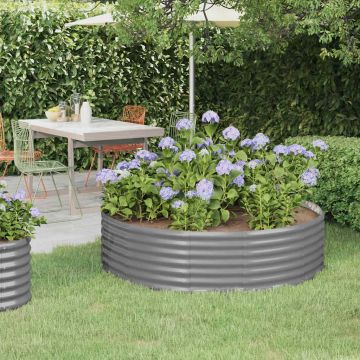 Letto Giardino Acciaio Zincato 140x140x36cm Grigio