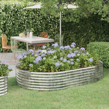 Letto Giardino Acciaio Zincato 214x140x36cm Argento