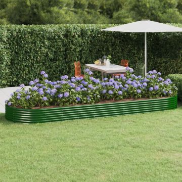 Letto Giardino Acciaio Zincato 450x140x36 cm Verde
