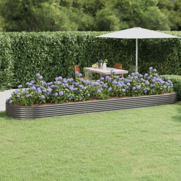 Letto Giardino Acciaio Zincato 523x140x36cm Grigio